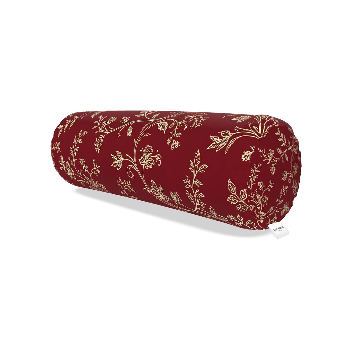 Rosalind Burgundy Botanical Big Bolster Pillow