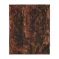 Brown Abstract Marble Swirl Blanket | Velveteen Microfiber Throw