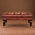The Cavendish Buffalo Leather Ottoman