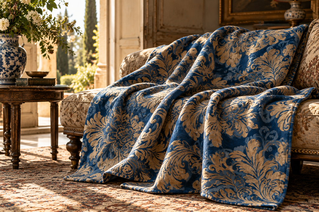 Blenheim Blue | Organic Cotton Throw