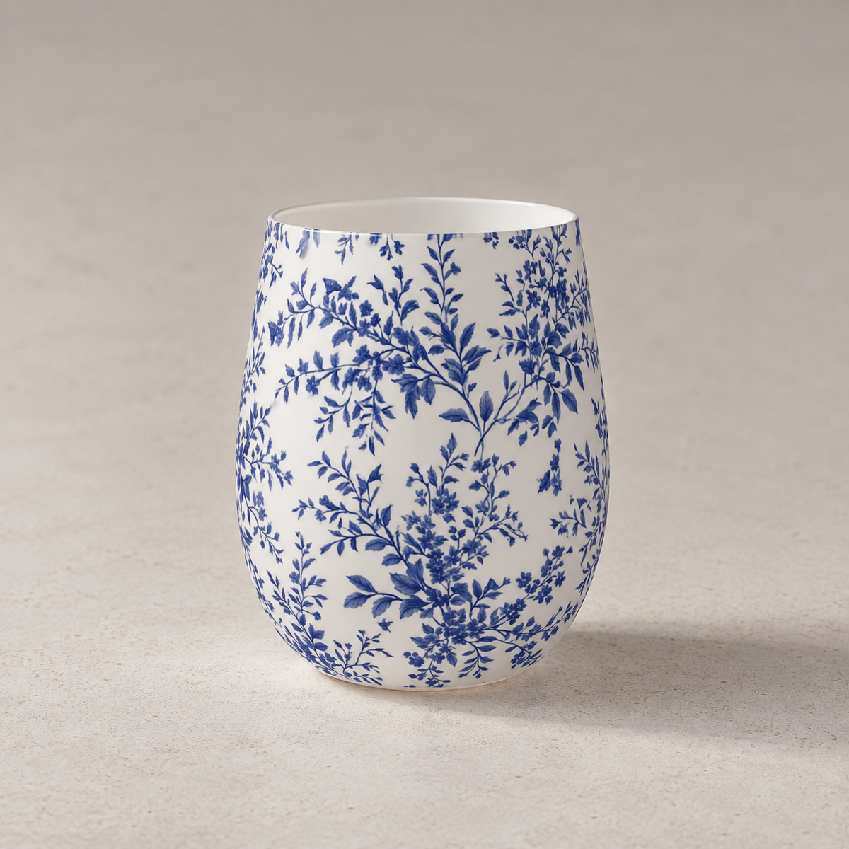 Blue Willow Garden Water Glass
