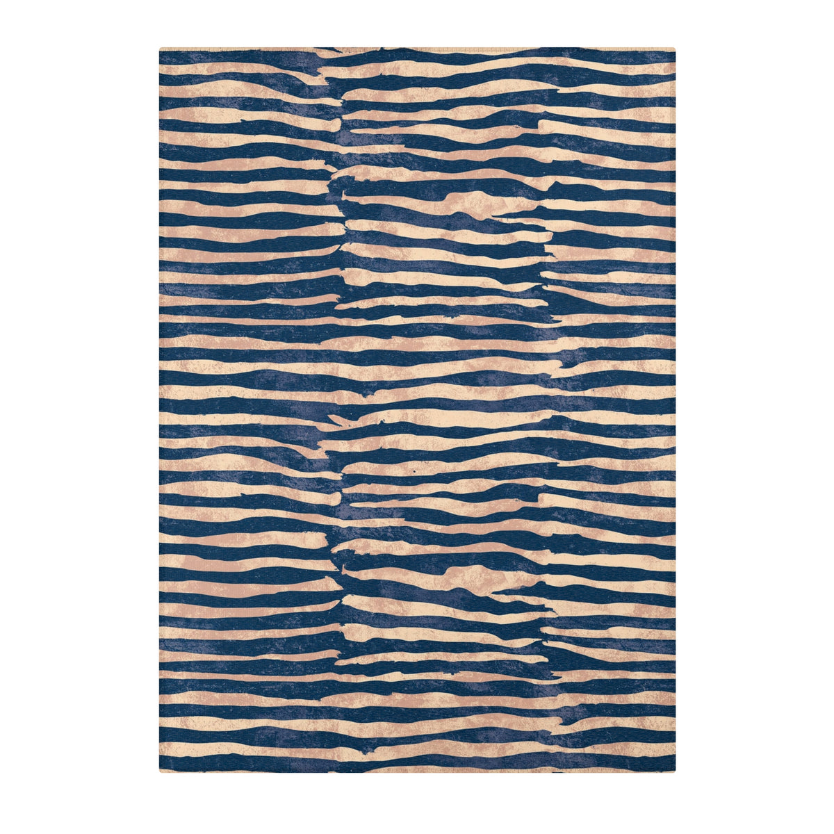 Indigo Zebra Stripe Area Rug | Blue Animal Print Rug