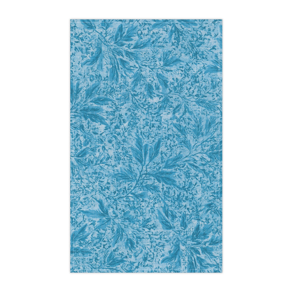 Blue Leaf Pattern Tea Towel | Botanical Kitchen Linen