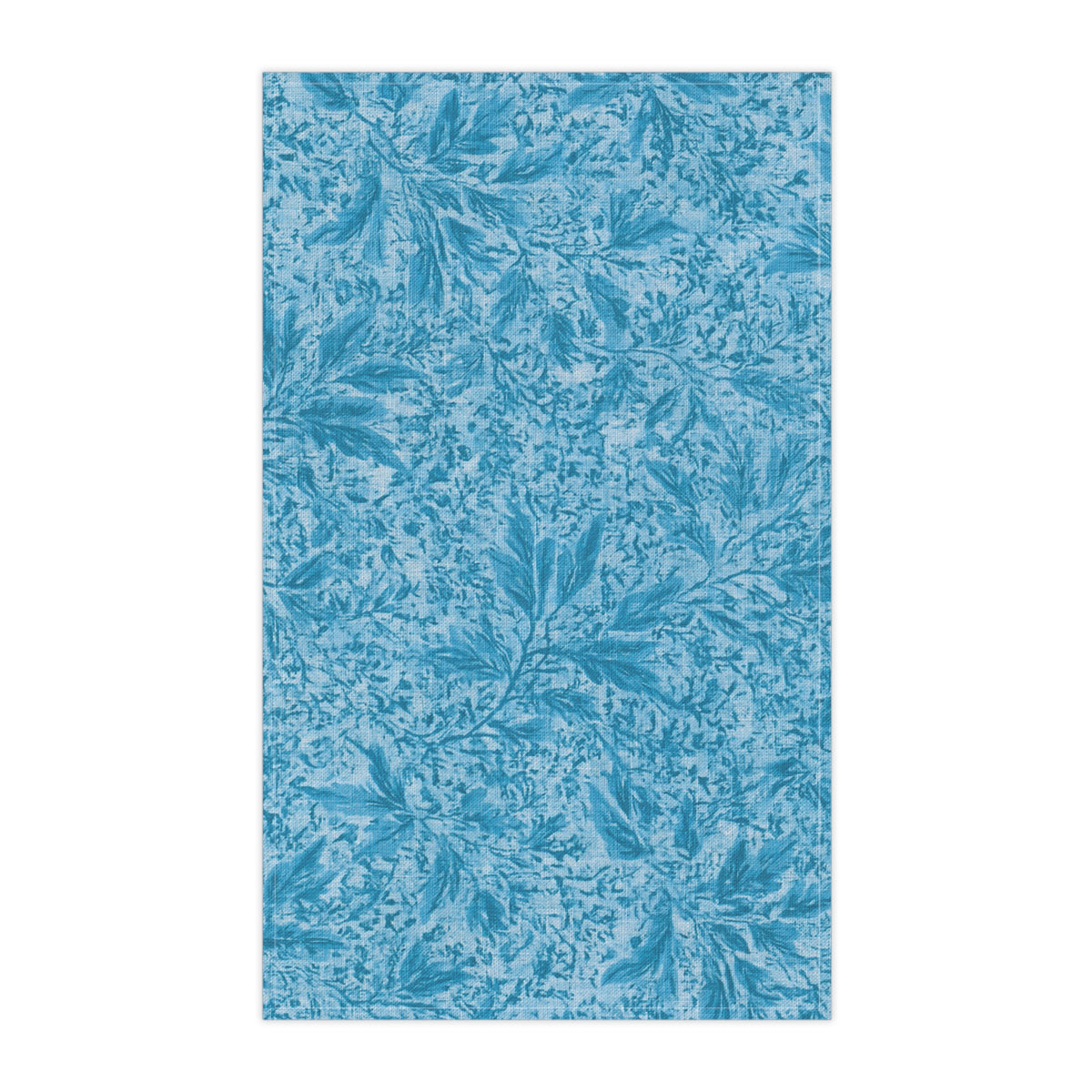Blue Leaf Pattern Tea Towel | Botanical Kitchen Linen