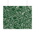 Green Floral Pattern Rolled Poster | Botanical Wall Art