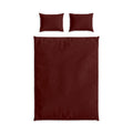 Solid Burgundy Cotton Duvet Cover Set | Bed Linen