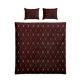 Red Diamond Lattice Bedding Set | Cotton Duvet Cover & Pillowcases