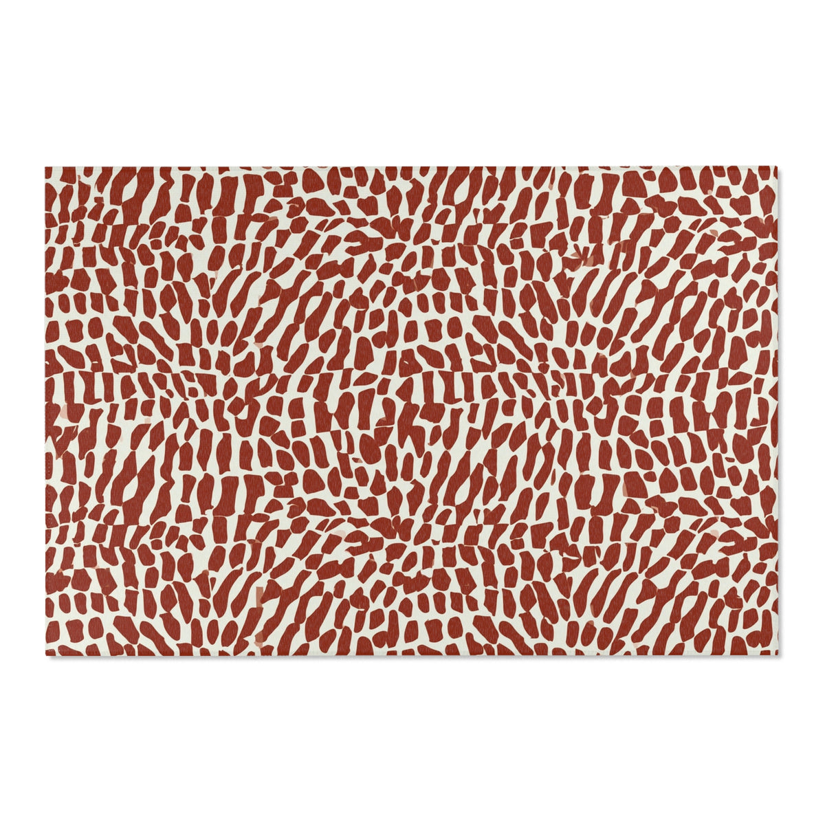Rust Leopard Print Area Rug | Animal Print Accent Rug