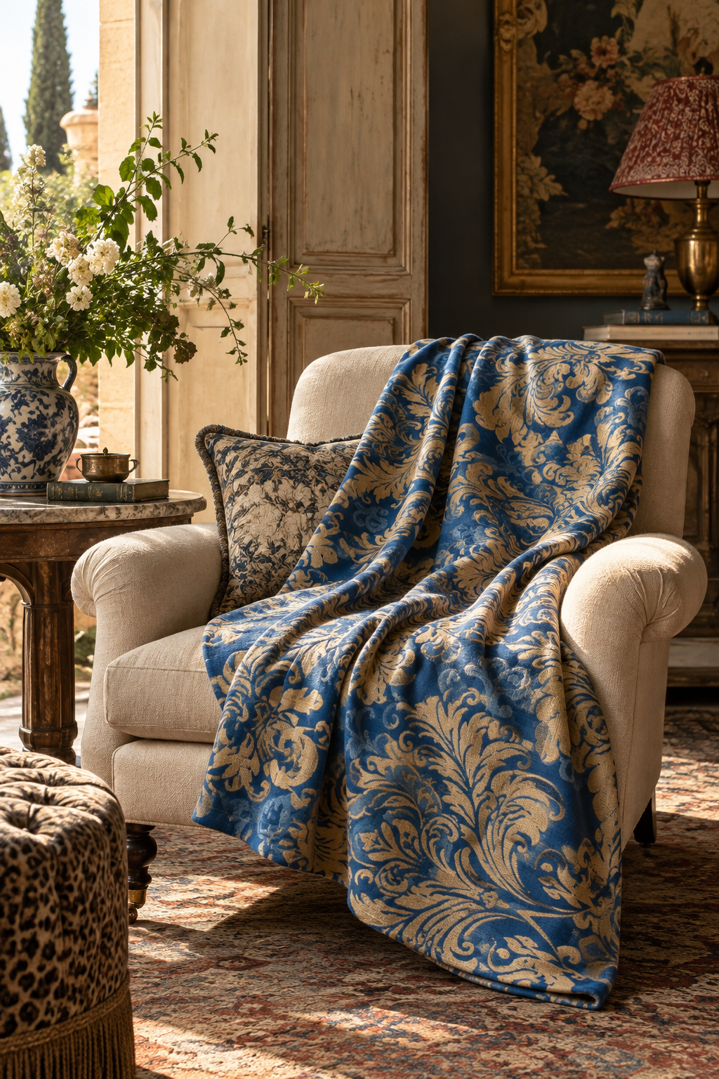 Blenheim Blue | Organic Cotton Throw
