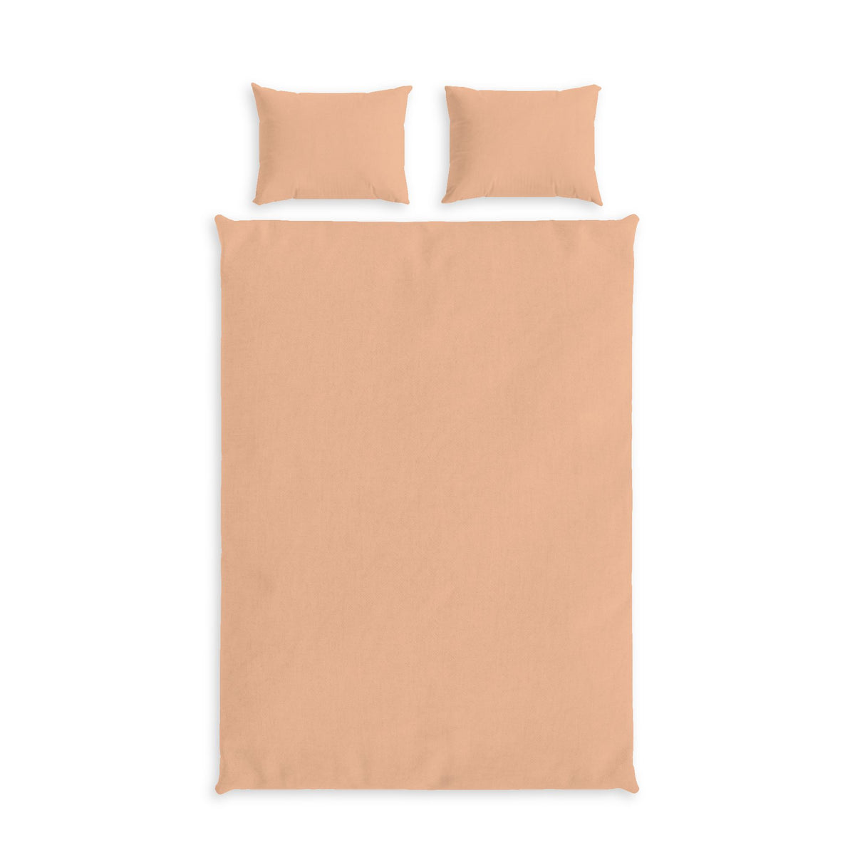 Solid Peach Duvet Cover Set Cotton Bed Set | Soft Peach Bedding, Minimal Bedroom Décor