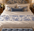 Blue Hairloom Bed Runner