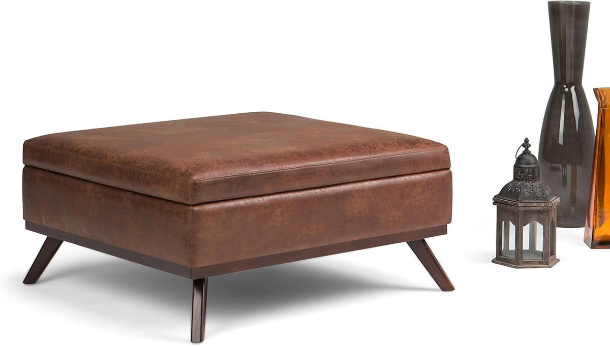 Owen 36Inches Wide Mid Century Storage Coffee Table-2