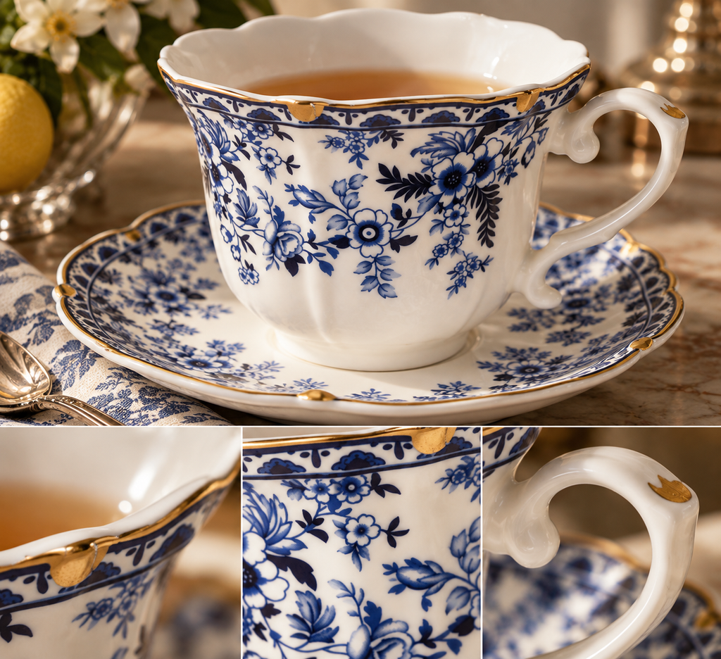 Harrington Blue Coffee Cup & Saucer