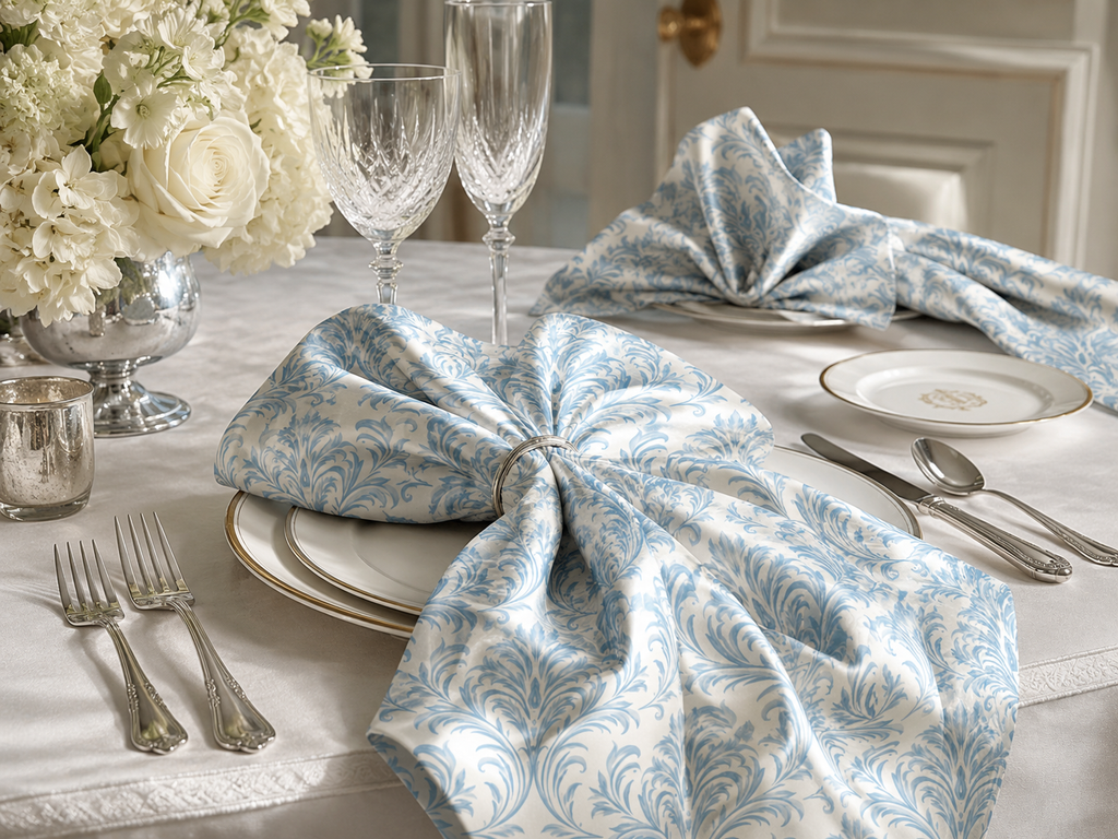 Maison Azure Napkins | Wedding & Fine Dining Table Setting
