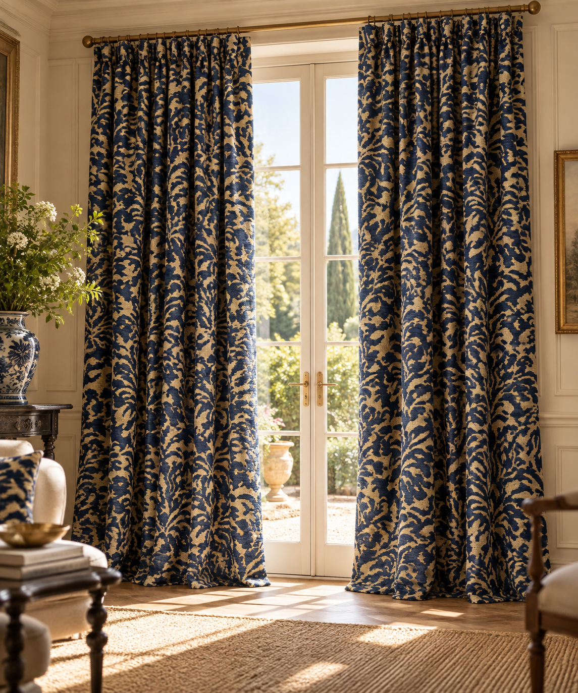 Montrose Botanical Interlined Curtains – 84" x 104"