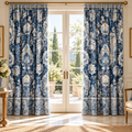 Blue Rose Curtains | 104” W × 84” L