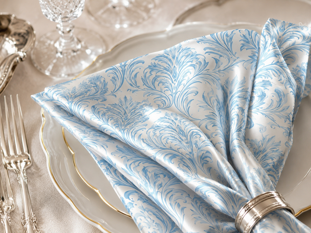 Maison Azure Napkins | Wedding & Fine Dining Table Setting