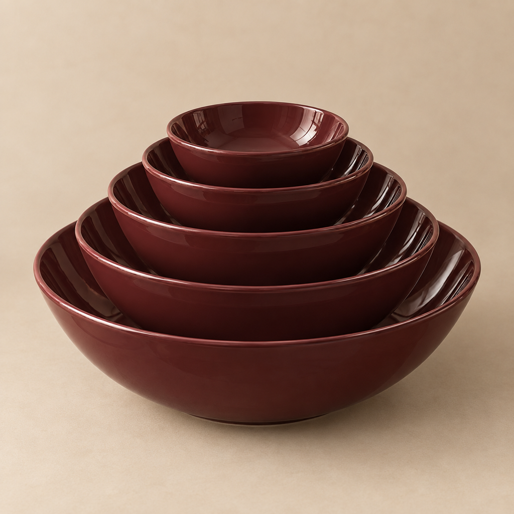 Burgundy Agatha Ornamental Bowl
