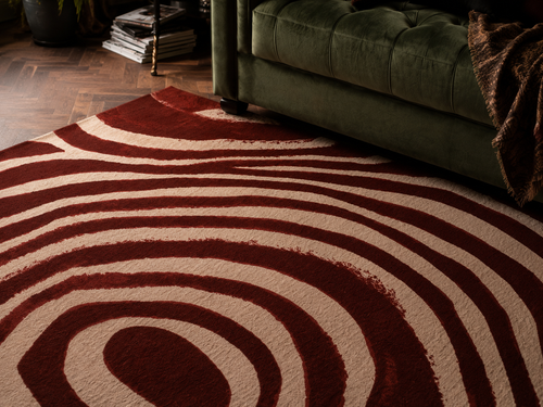 Abstract Woodgrain Pattern Floor Mat | Brown Beige Entryway Rug