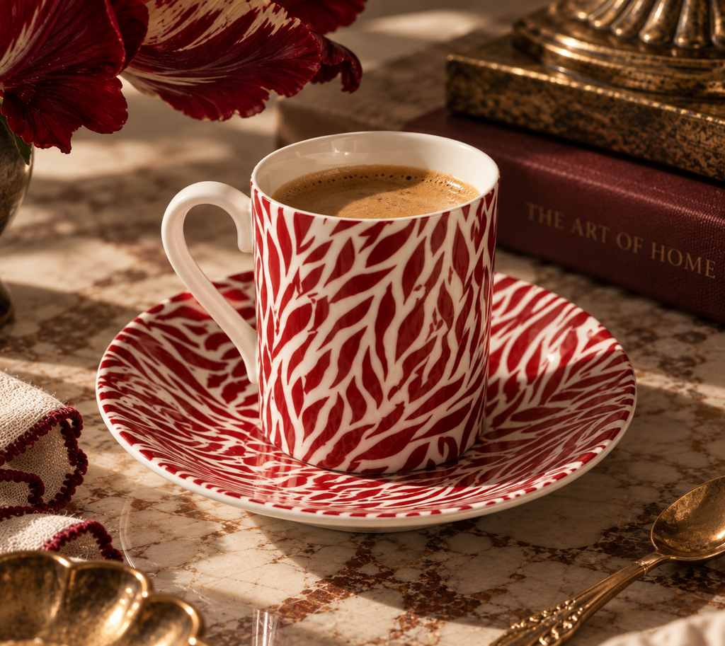 Rosso Fiorentino Cup & Saucer | Italian Inspired Tableware