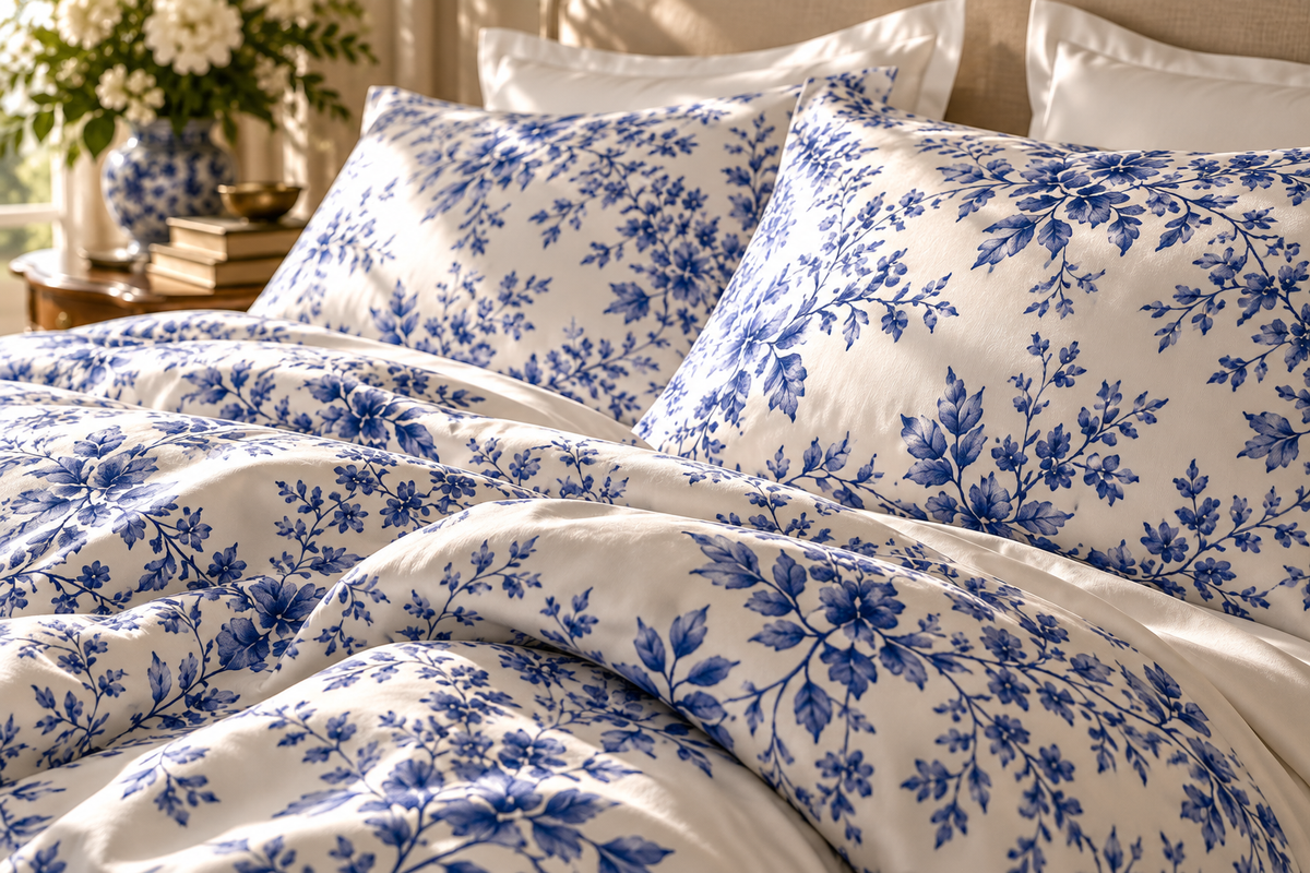Bluebell Manor Luxury Silk Duvet Cover Set