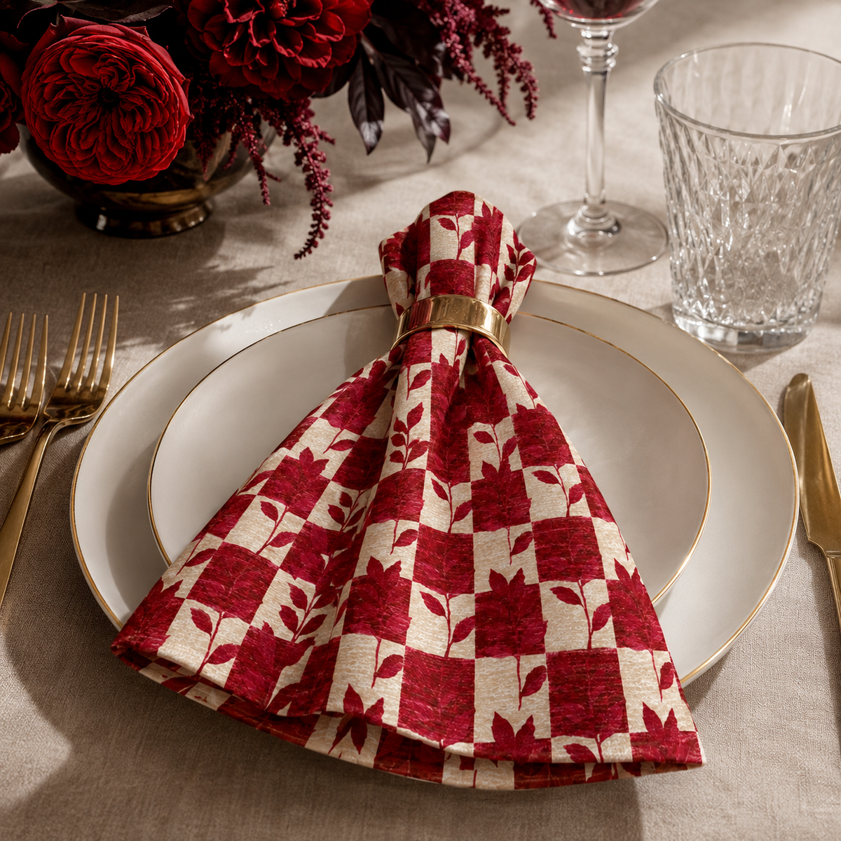 Maison Noël Christmas Napkins | Cotton, Silk or Polyester