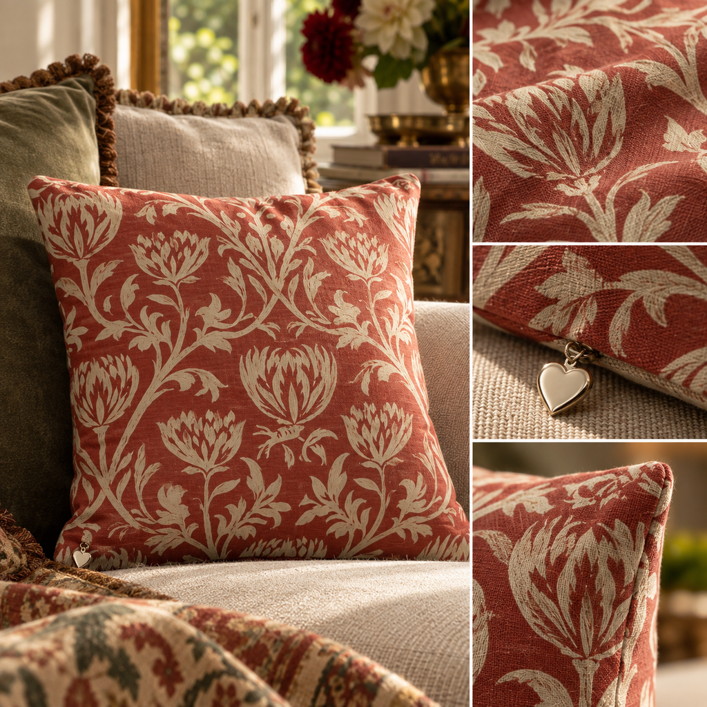 Aubrey Botanical Suede Pillow