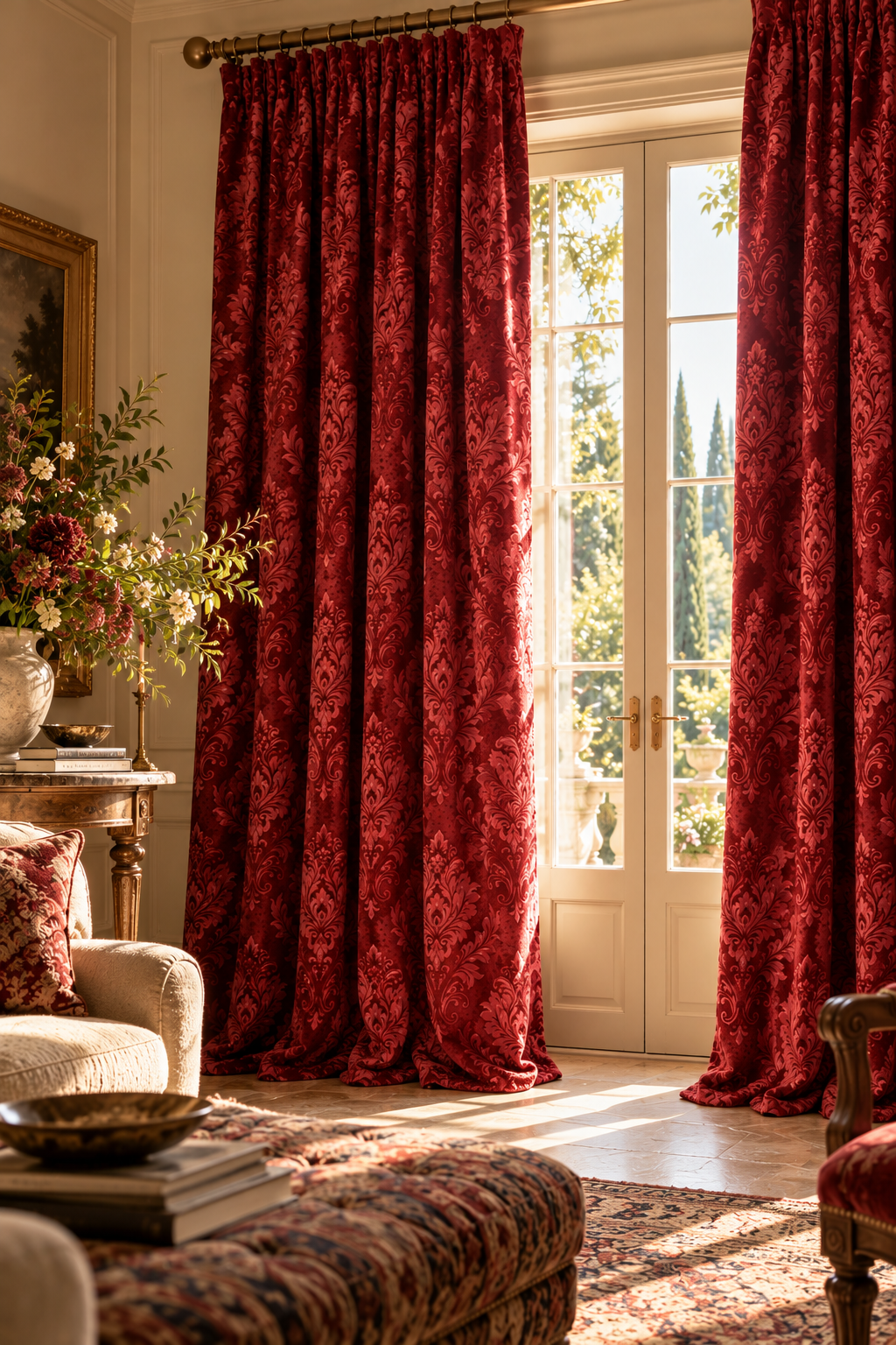 Jade Chenille Curtains | Heavyweight Interlined Pair
