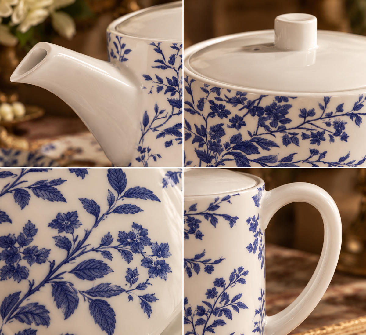 Blue Willow Bone China Teapot