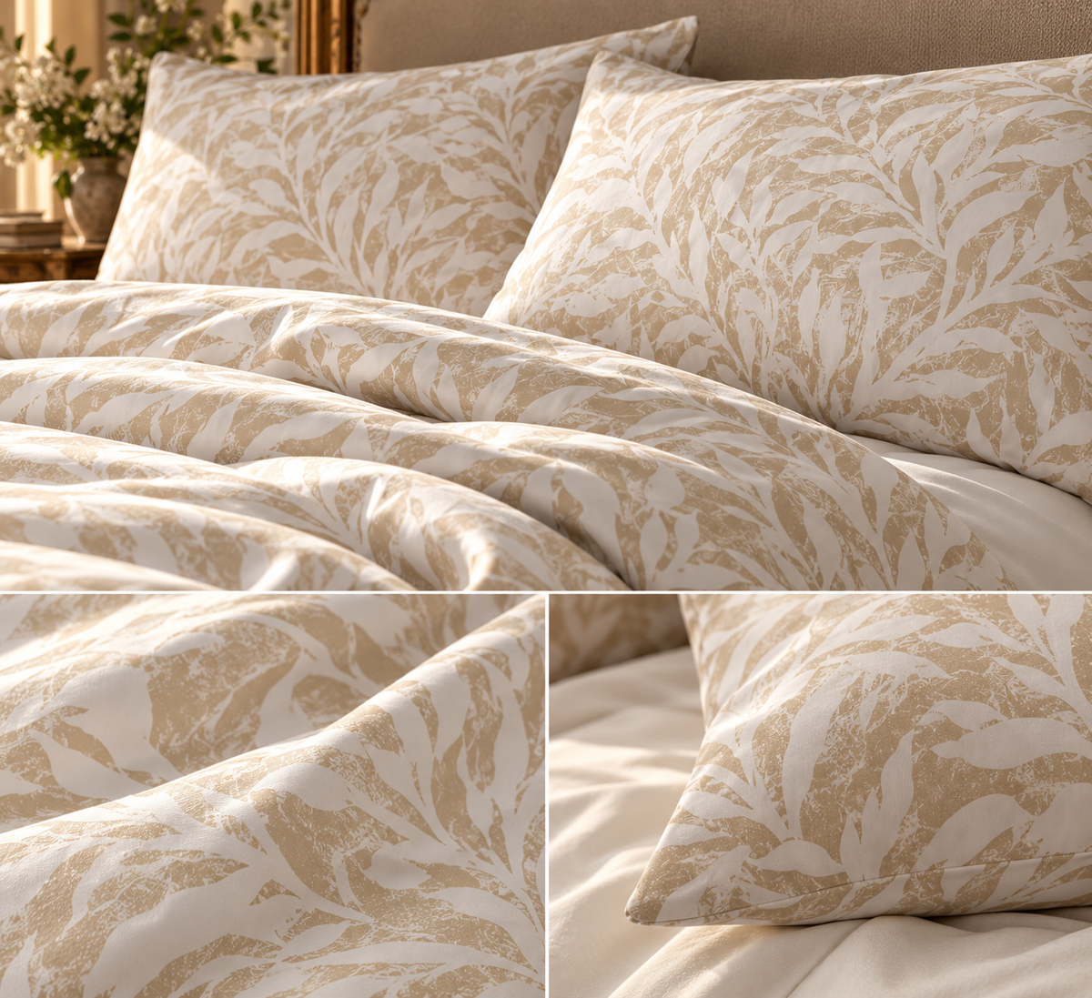 Ivory Willow Botanical Duvet Cover