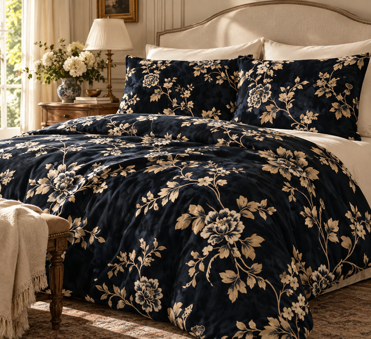 Midnight Heirloom Duvet Cover