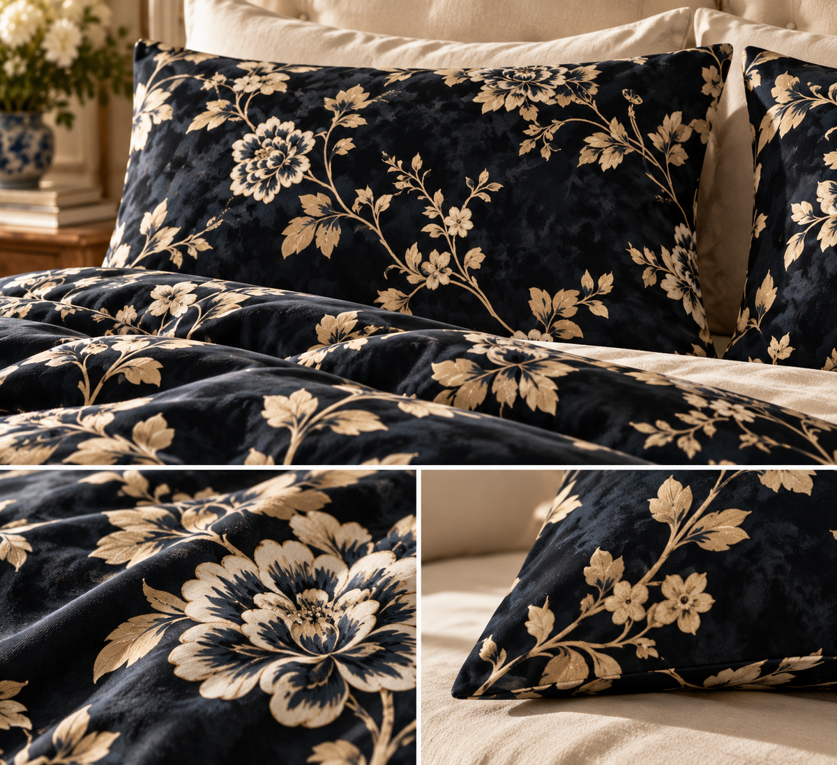 Midnight Heirloom Duvet Cover