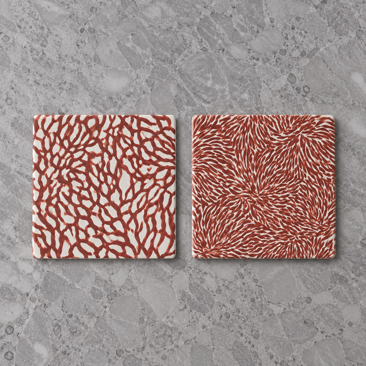 Sienna Coral Ceramic Coaster Set