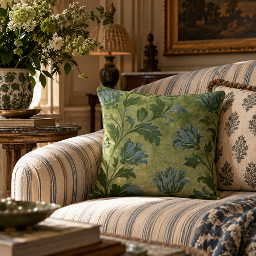 Alderwick Botanical Suede Vision Decorative Pillow