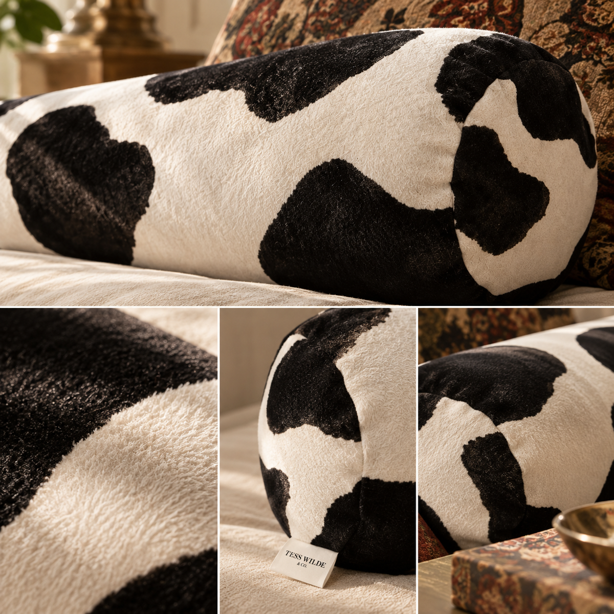 Margot Monochrome Big Bolster Pillow