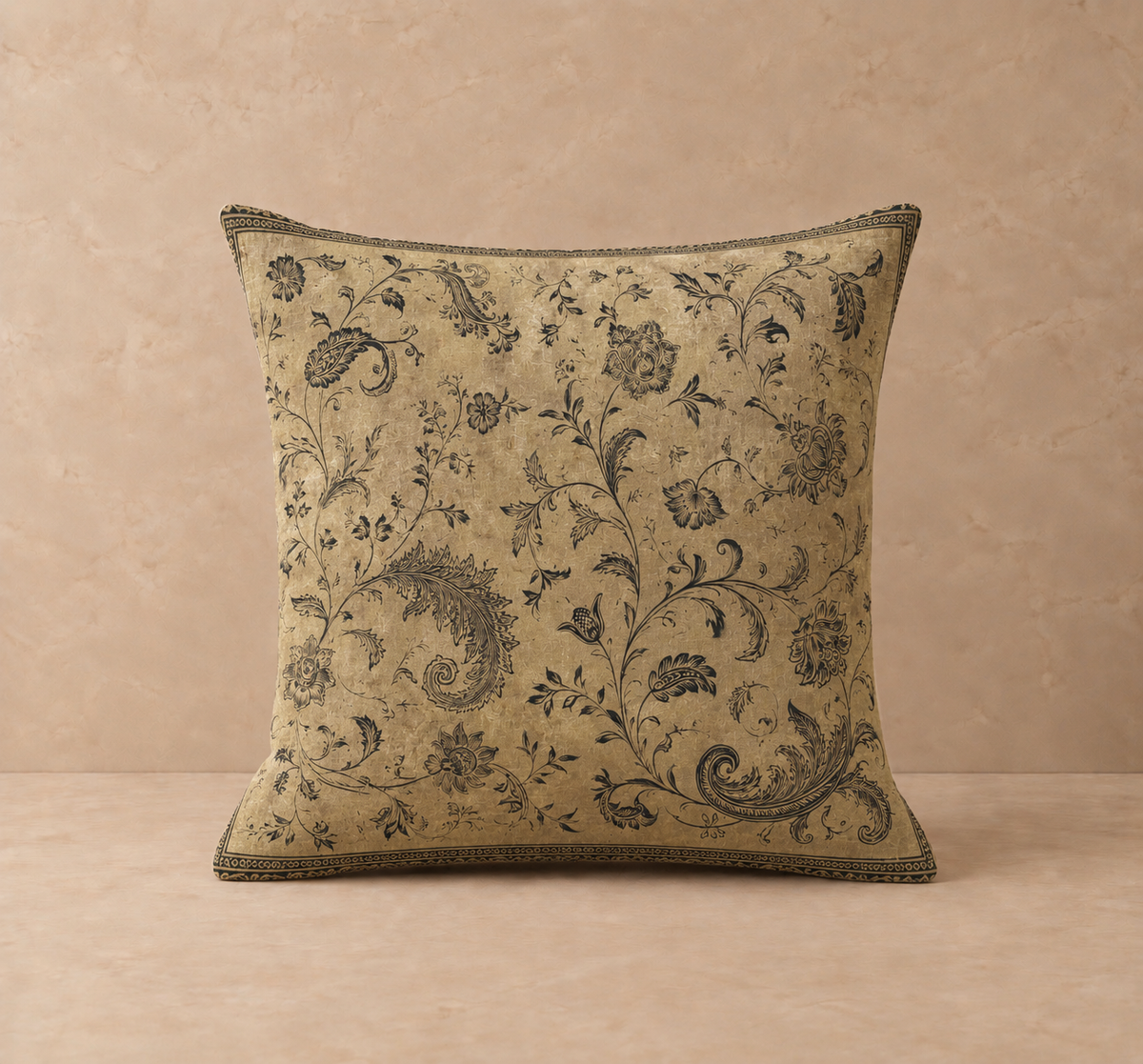 Gilded Botanica Luxury Suede Decorative Pillow