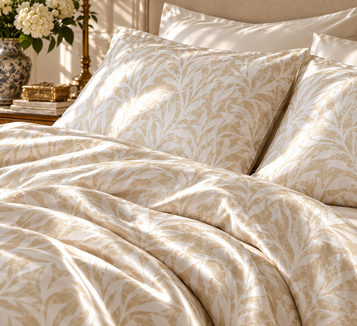 Ashcombe Willow Silk Duvet Cover Set