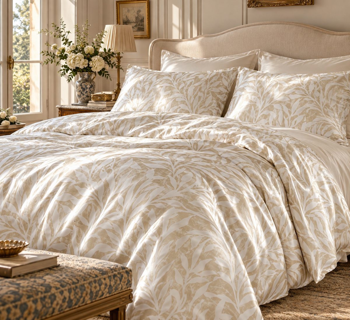 Ashcombe Willow Silk Duvet Cover Set