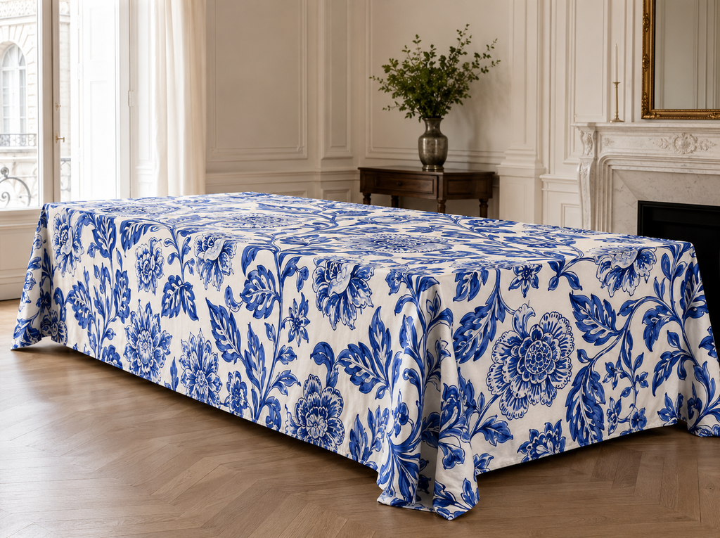 The Cobalt Garden Tablecloth