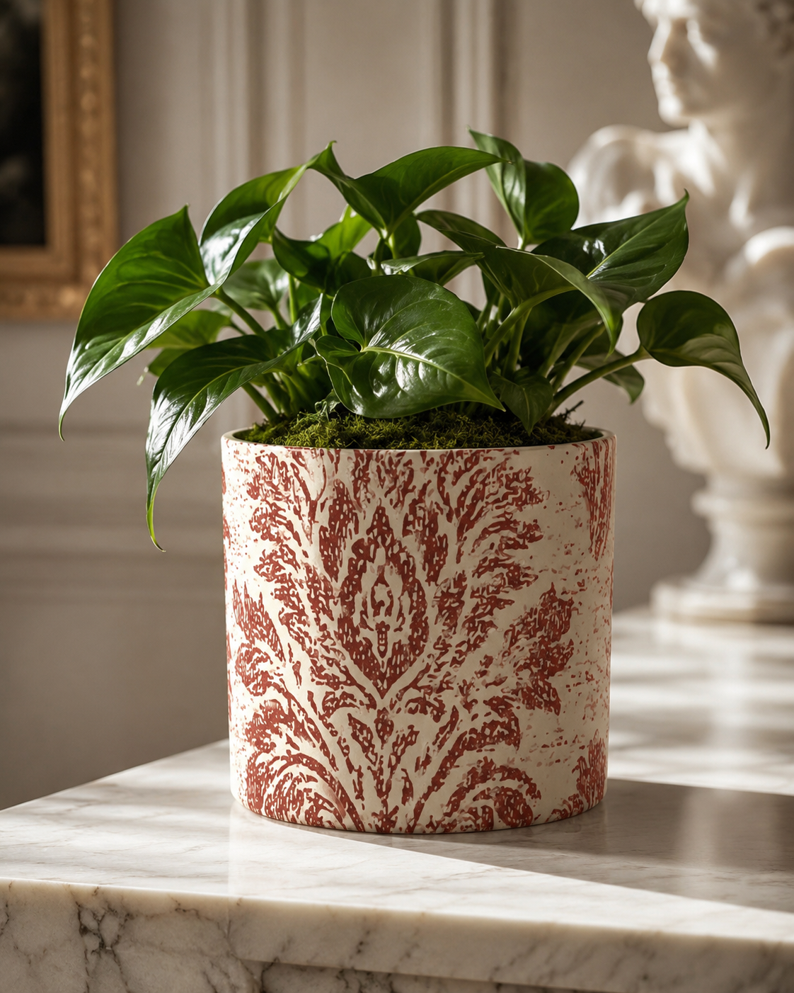 Sienna Damask Plant Pot
