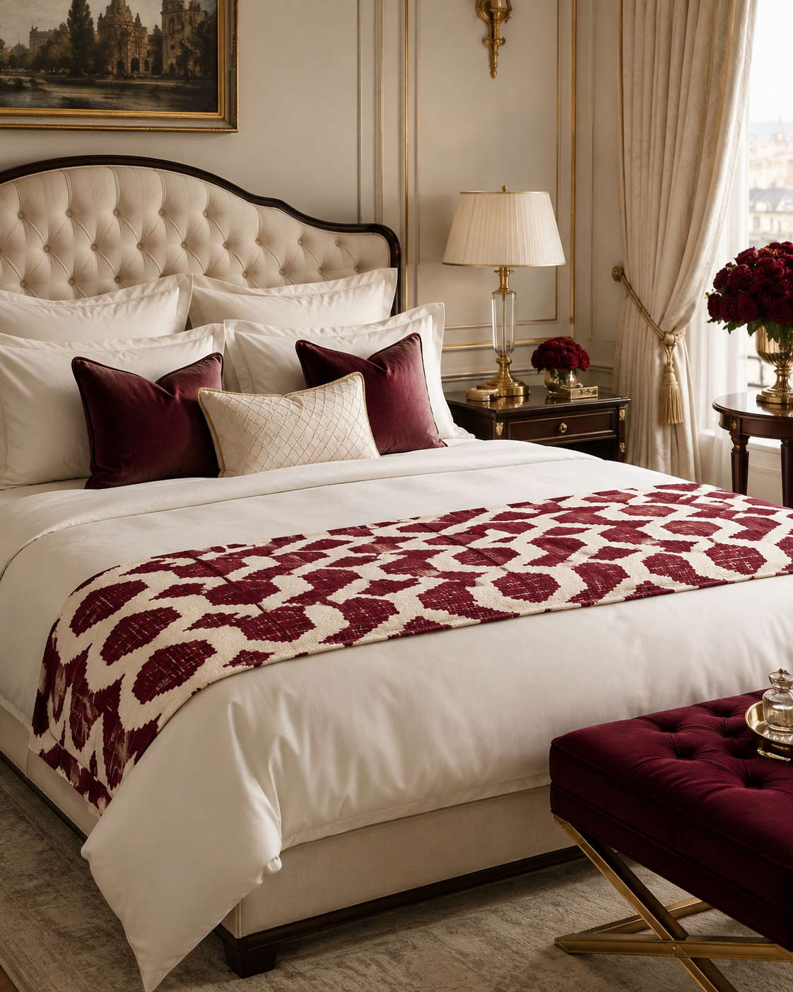 Château Rouge Bed Runner