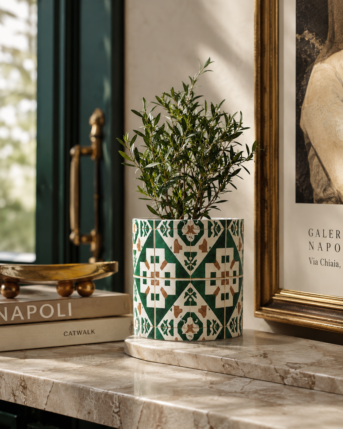 Verdant Majolica Tile Plant Pot | The Tile Edit