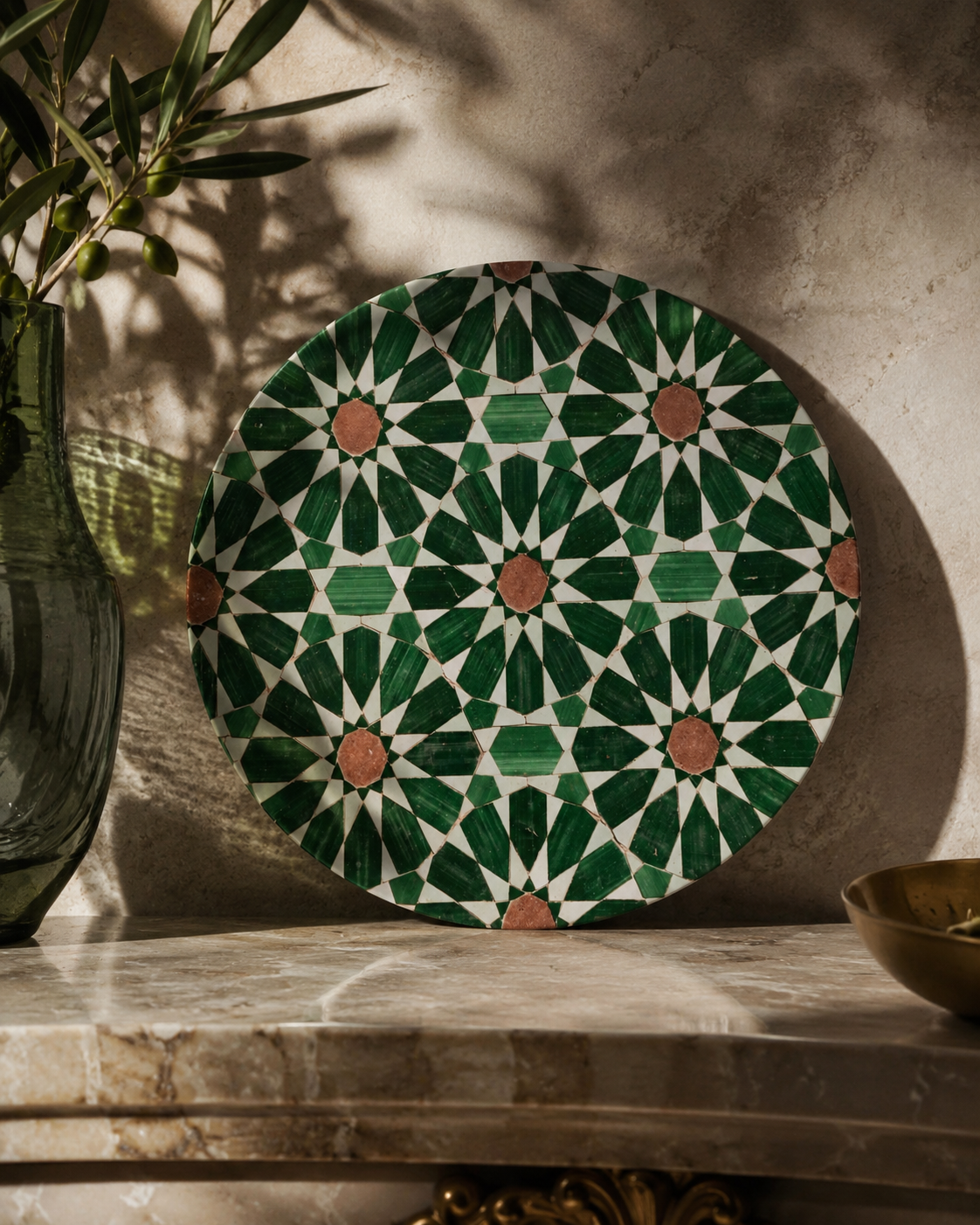 Palais Vert Moroccan Tile China Plate