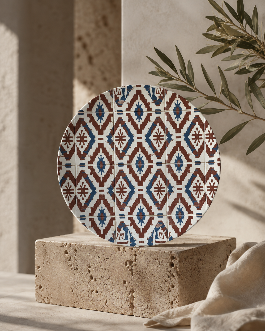 Siena Tile China Plate | Mediterranean Ceramic