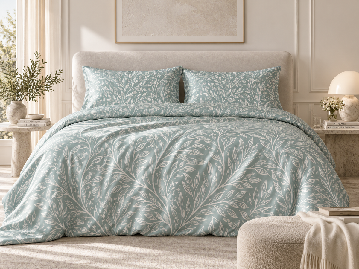 Sage Willowmere 100% Silk Duvet Cover